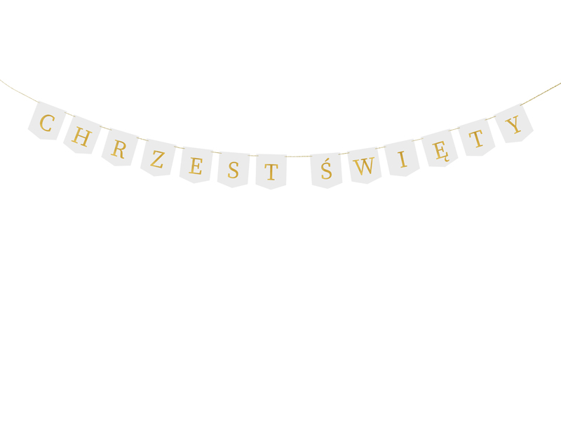Baner ”Chrzest Święty”, 2 m, biały