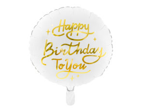 balon foliowy happy birthday to you bialy