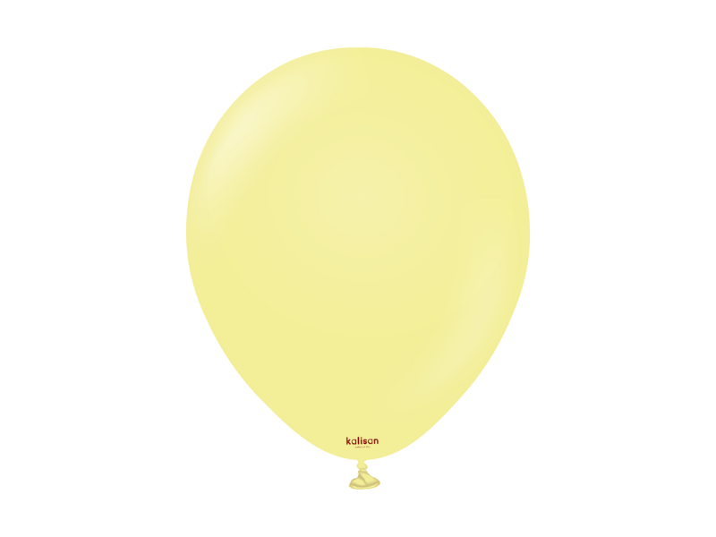 Balon lateksowy z HELEM – pastelowy żółty 30 cm