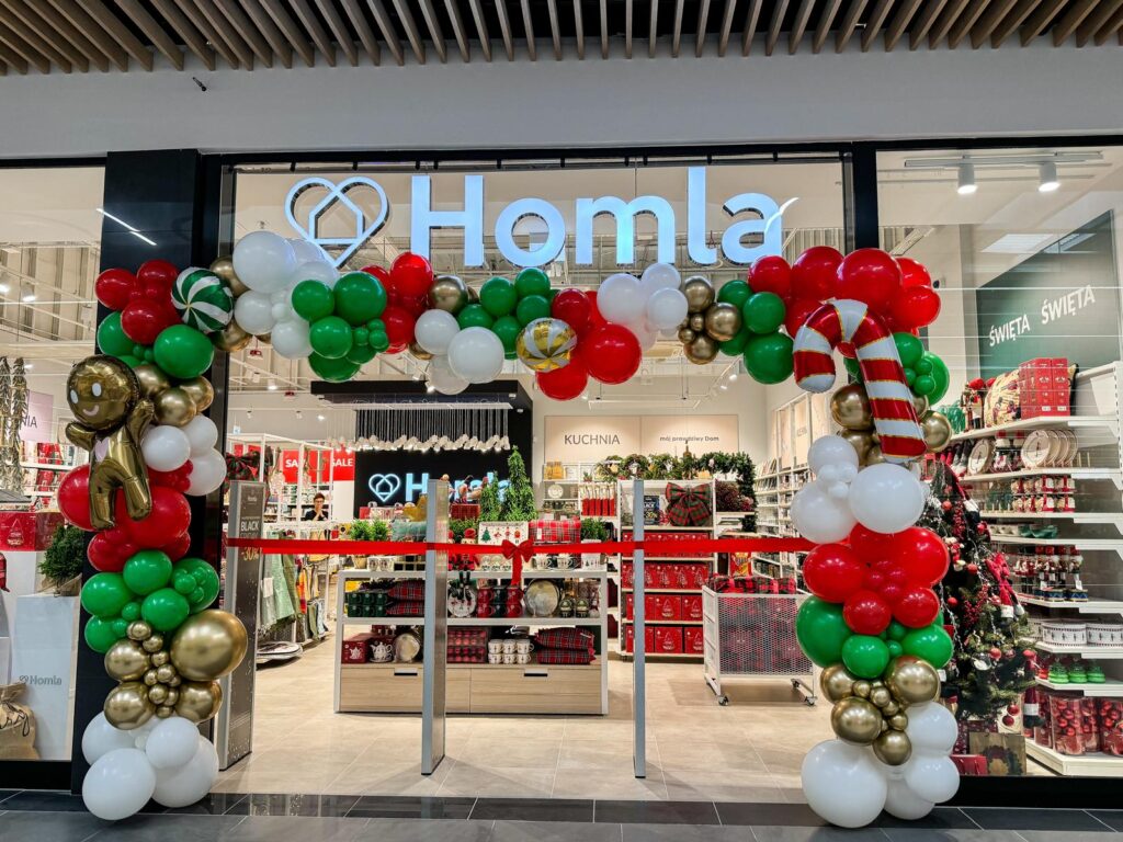brama balonowa do sklepu swiateczna homla