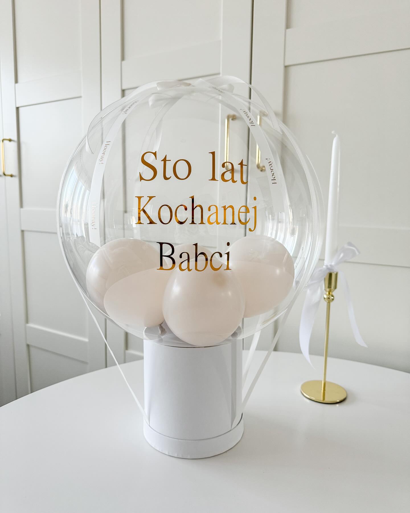 balon na dzien babci w pudelku