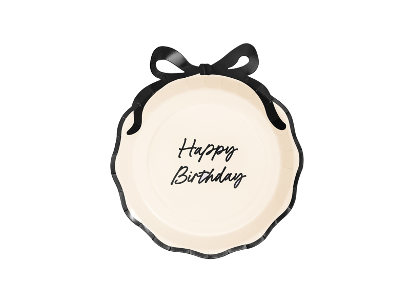 talerzyk papierowy z kokardka