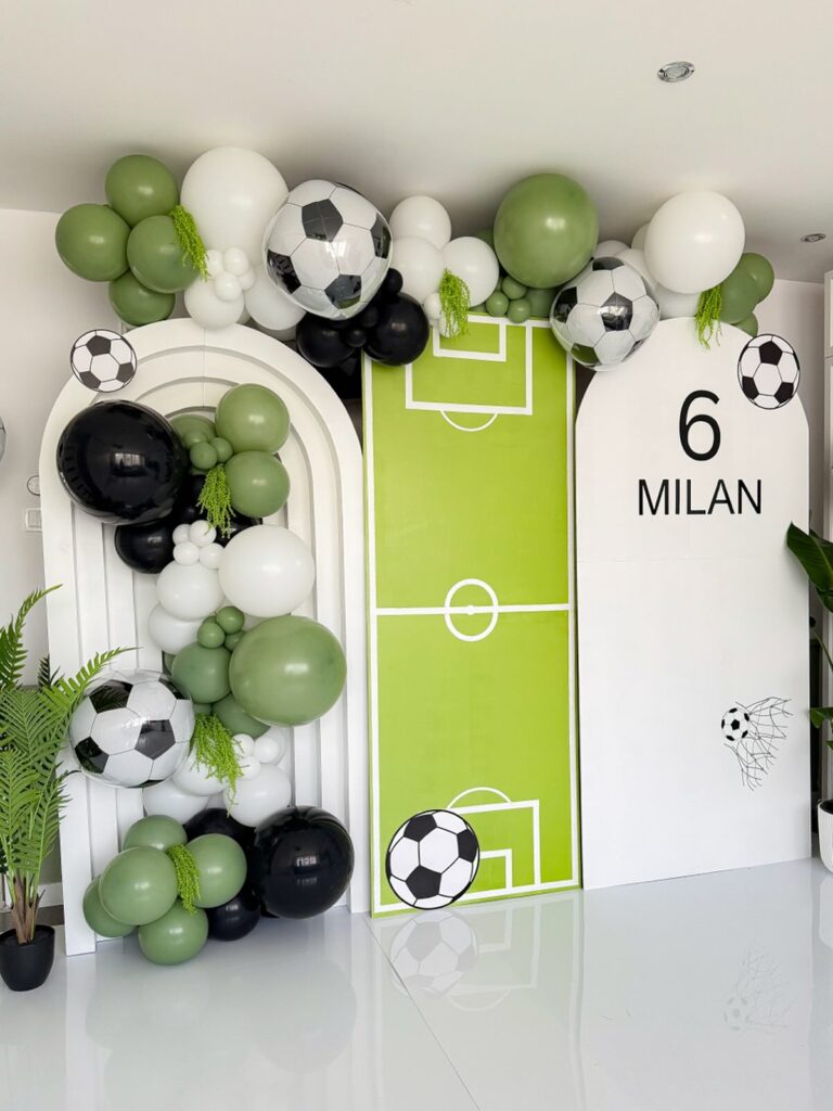 dekoracja urodziny motyw pilka nozna