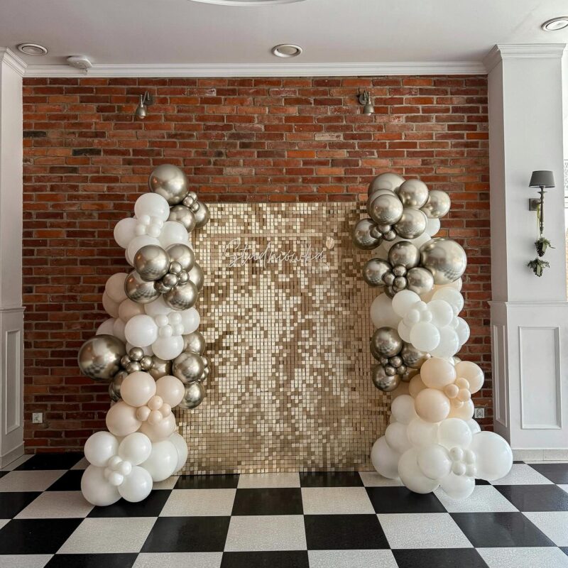 dekoracja cekinowa na studniowke